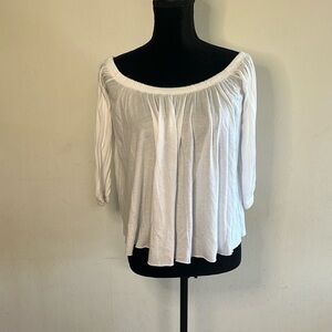 Truly Madly Deeply Off The Shoulder White Top